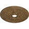 Ekena Millwork Rose and Ribbon Ceiling Medallion (Canopies up to 4"), 23 5/8"OD x 4"ID x 1 1/2"P, Rubbed Bronze CM23RORZS - alternate 2